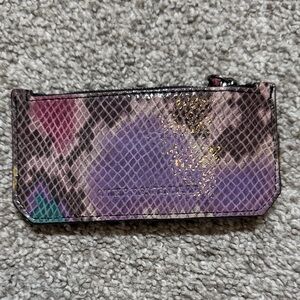 Aimee Kesterberg snake Purple Card holder - zip mini wallet